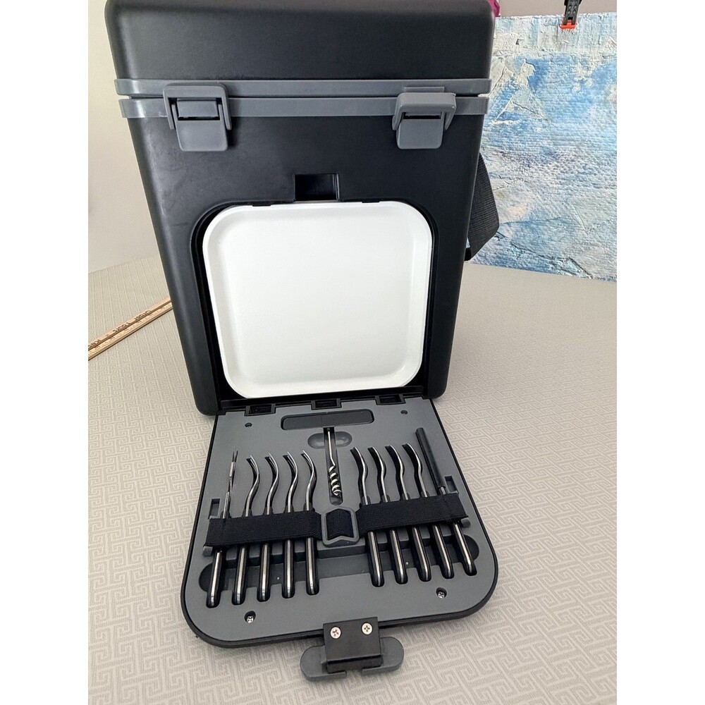Lexus Insulated Picnic Cooler Basket Set Plates, Cups, Utensils, Corkscrew